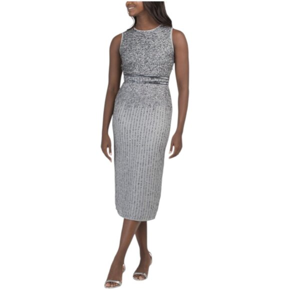 MAC DUGGAL Sleeveless Embellished Cocktail Maxi Dress - Picture 1 of 3